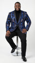 Mens Black and Royal and Gold and Navy Blue Sequin Tuxedo Suit Set – Luxury Prom Wedding Tuxedo with Sequin Jacket