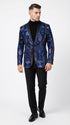 Mens Black and Royal and Gold and Navy Blue Sequin Tuxedo Suit Set – Luxury Prom Wedding Tuxedo with Sequin Jacket