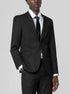 Mens Modern Classic Black Birdseye Two Button Suit