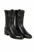 Men's Los Altos Original Leather Boots Roper Toe - Black 692105