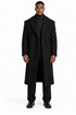 Mens Black full length wool overcoat -Full length Mens Topcoat - Full length coat