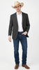 Mens Black Pinstripe Western Blazer – Classic Cowboy Style Jacket for Business, Formal and Smart Casual Wear
