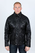 Mens Black Platini Western Leather Jacket - Vintage Cowboy Style