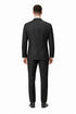 Tiglio Mens Slim Fit Black Wool Tuxedo – Satin Peak Lapel Formal Dinner Suit