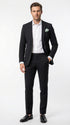 Mens Black Seersucker Suit – Shadow Ton on Ton Mini Textured Two Button Cotton Fabric Formal Summer Suit