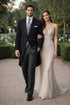 Cutaway Tuxedo - Black Peak Lapel Long Single Breasted Suit Perfect For Wedding or Musicians