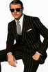 Mens 2 button Gangster Pinstripe Suit