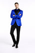 Mens Blazer - Paisley Sport Coat - Royal Prom Tuxedo Dinner Jacket Blazer