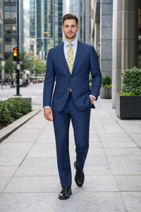 Modern Fit Tiglio Wool Double-Breasted Suit – Premium Tailored Formal Suit