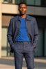 Mens Blue Windowpane Leisure Suit Size 48R BP6789
