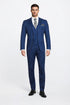 Men's Bold Gangster 1920s Vintage Navy Blue ~ White Gangster Bold Stripe 2 Button Vested Dress Suits For Men