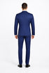 Men's Bold Gangster 1920s Vintage Navy Blue ~ White Gangster Bold Stripe 2 Button Vested Dress Suits For Men