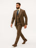 Men’s Brown Slim Fit Suit – Three-Piece Formalwear for Weddings