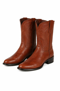 Men's Los Altos Original Leather Boots Roper Toe - Black 692105
