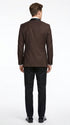 Mens Brown Dinner Jacket with Black Pants – Satin Lapel Tuxedo Suit for Weddings & Formal Events