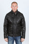 Mens Brown Platini Western Leather Jacket - Vintage Cowboy Style