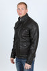 Mens Brown Platini Western Leather Jacket - Vintage Cowboy Style