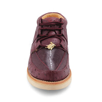 Los Altos Casual Burgundy Genuine Stingray / Ostrich Shoes