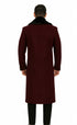 Mens Burgundy ~ Wine ~ Maroon Big And Tall Trench Coat Overcoat