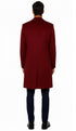 Mens Burgundy Wine Maroon Double Breasted Overcoats