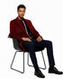 Mens Burgundy Wine Maroon Double Breasted Overcoats