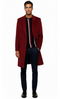 Mens Burgundy Wine Maroon Double Breasted Overcoats