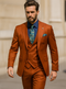 Men’s Orange Slim Fit Suit – Trendy Formal & Business Wear