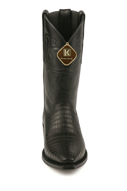 King Exotic Men's Caiman Belly Snip Toe Boots
