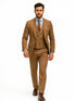 Men’s Brown Groom Suit with Vest and Pocket Square – Formal Style