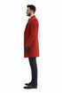 Mens Overcoat - Topcoat For Men - Winter Fabric - Buttons Closure men's Car Coat Wedding Red Prom Suit - Mens Overcoat
