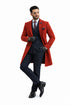 Mens Overcoat - Topcoat For Men - Winter Fabric - Buttons Closure men's Car Coat Wedding Red Prom Suit - Mens Overcoat