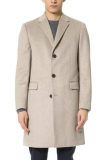 Mens Cashmere men's Overcoat Tan