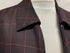 Mens Casual Leisure Suit Burgundy Windowpane 6775