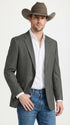 Mens Charcoal Gray Pinstripe Western Blazer – Classic Cowboy Style Jacket for Business, Formal and Smart Casual Wear