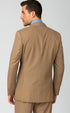 Mens Classic 3 Button Vested Dress Suit in Tan