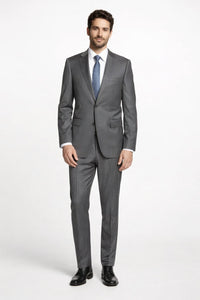 Mens Tiglio Gray Suit – Classic 2 Piece Grey Suit for Wedding, Business and Formal Wear