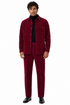 Mens Corduroy Shirt and Pants Walking Suit in Winter Cotton Fabric Casual in Color Burgundy leisure Style
