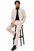 Men's Corduroy Shirt and Pants Walking Suit in Winter Cotton Fabric Casual in Color Shell Tan Sand Natural leisure Style