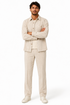 Men's Corduroy Shirt and Pants Walking Suit in Winter Cotton Fabric Casual in Color Shell Tan Sand Natural leisure Style
