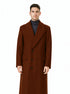 Mens Dark Brown full length wool overcoat -Full length Mens Topcoat - Full length coat