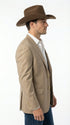 Mens Dark Tan Cowboy Western Blazer – Classic Western Style Sport Coat Casual Formal Jacket for Business Wedding Modern Fit