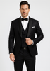 Designer Men's Floral Lace Tuxedo in Black – Wedding & Formal Wear Outfit