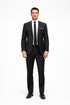 Mens Don Draper Solid Charcoal Grey Suit