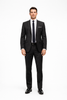 Mens Don Draper Solid Charcoal Grey Suit