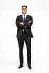 Mens Don Draper Solid Charcoal Grey Suit