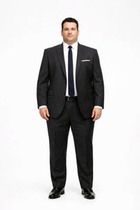 Mens Don Draper Solid Charcoal Grey Suit