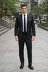 Mens Don Draper Solid Charcoal Grey Suit