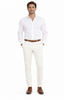 Mens Dress Pants Ivory ~ Cream Flat Front Pants Slacks