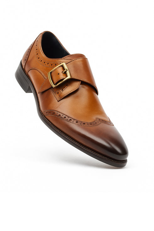 Burnished Wingtip Monk Strap KS099-710