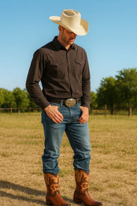 King Exotic Men's Caiman Belly Snip Toe Boots